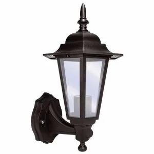 Image of Eterna 60 Watt Lantern with 110 degrees PIR - Black