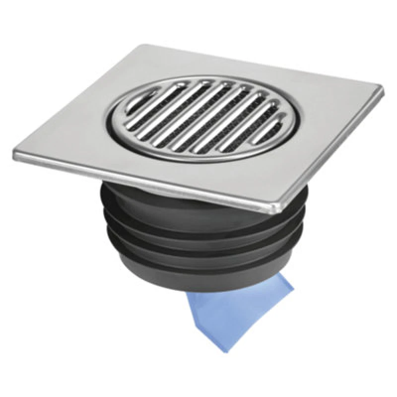 Image of McAlpine Stainless Steel 150mm Shower Grid Tile Unit with Non-Return Valve FGT150-SV-110 Silver
