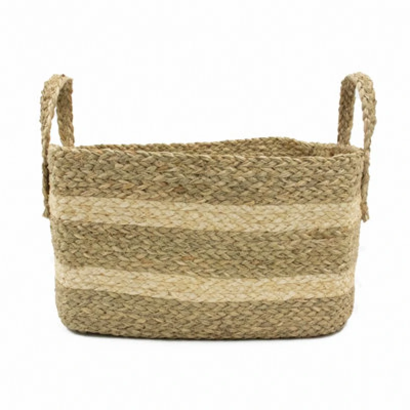 Image of Jvl Palma Natural Rectangular Medium Storage Basket