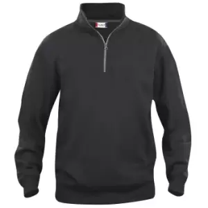 Image of Clique Unisex Adult Basic Half Zip Sweatshirt (L) (Black)