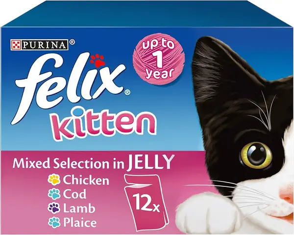 Image of Purina Felix Original Kitten Mixed in Jelly Cat Food 12 x 100g