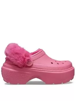 Image of Crocs Stomp Lined Clog - Hyper Pink, Size 4, Women