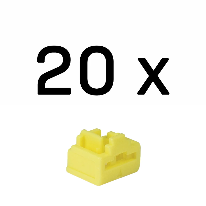 Image of Lindy RJ-45 Port Blockers (Without Key) - Pack of 20. Yellow