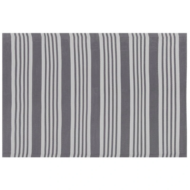 Image of Beliani Outdoor Rug Delhi Grey 120 X 180 Cm