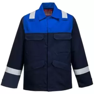 Image of Portwest FR55NRRL - sz L Bizflame Plus Jacket - Navy/Royal