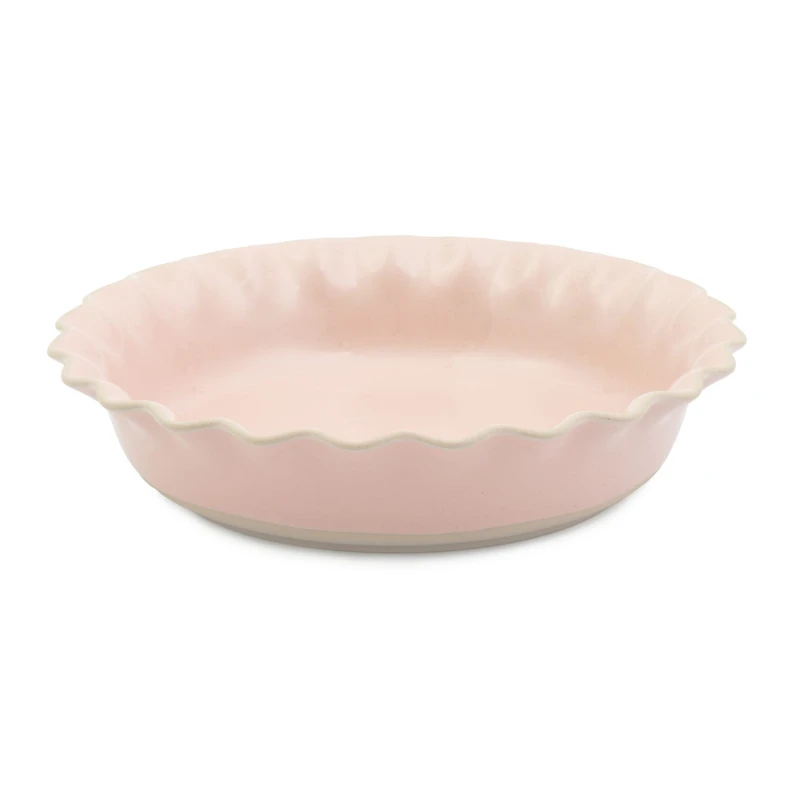 Image of Jamie Oliver Big Love Proper Pie Dish, Stoneware, Pink, 28 x 28 x 6cm Pink