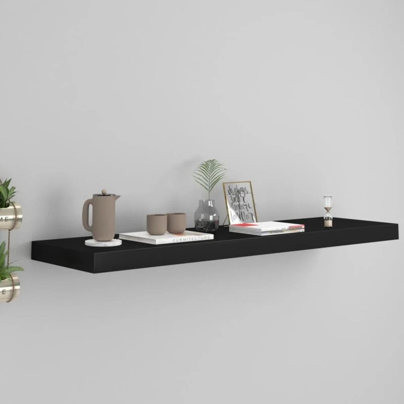 Image of VIDAXL Vidaxl - Floating Wall Shelf Black 90x23.5x3.8cm mdf 8720286074695