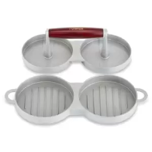 Image of Tower Double Burger Press with Wood Handle