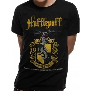 Image of Harry Potter - Unisex Hufflepuff Team Quidditch T-Shirt (Black)