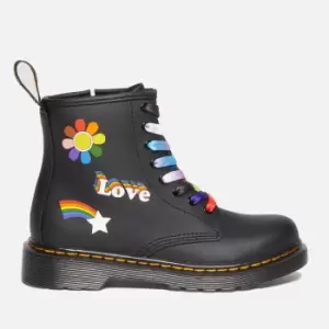 Image of Dr. Martens Kids 1460 Hydro Pride Leather Boots - UK 10 Kids