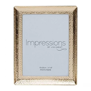 Image of 6" x 8" - Gold Finish Hammered Metal Frame