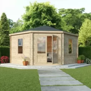 Image of Mercia 34mm Double Glaze Corner Cabin- 4 x 4m