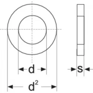 Image of Washers 4.3mm 9mm Steel zinc plated 100 pc(s) TOOLCRAFT 814652