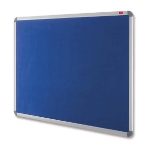 Image of Nobo EuroPlus 600 x 900mm Noticeboard with Blue Felt Surface Aluminium Frame and Fixing Kit