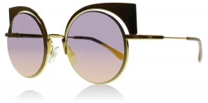 Image of Fendi 0177/S Sunglasses Gold 001OJ 53mm