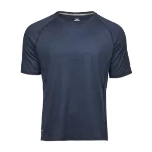 Image of Tee Jays Mens Cool Dry Short Sleeve T-Shirt (S) (Navy Melange)
