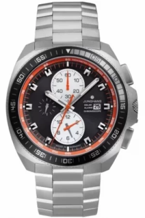 Image of Mens Junghans 1972 Chronoscope Solar Alarm Chronograph Solar Powered Watch 014/4202.44