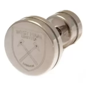 Image of West Ham United FC Stainless Steel Stud Earring (One Size) (Silver)