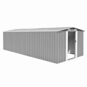 Image of Vidaxl Garden Shed 257X580X181cm - Metal Grey