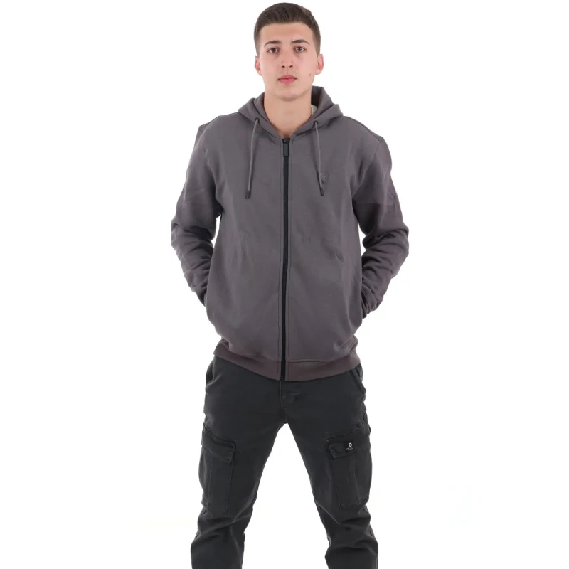 Image of Guess Zip-up hoodie Guess Aldwin Gris Male M