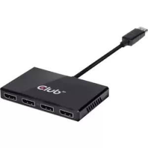 Image of club3D CSV-6400 DisplayPort Adapter [1x DisplayPort plug - 4x DisplayPort socket] Black