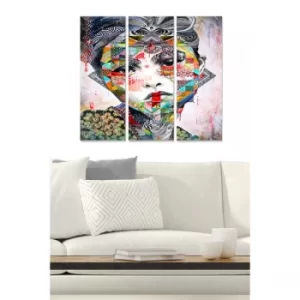 Image of MDF7436501594565 Multicolor Decorative MDF Painting (3 Pieces)
