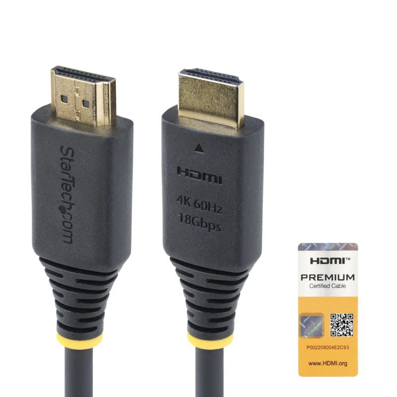 Image of StarTech.com Premium Certified HDMI Cable 1.5m HDMI2CABLE-4K60-150C