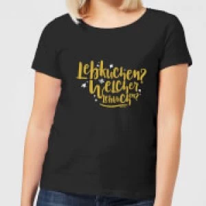 Image of International Lebkiuchen Womens T-Shirt - Black - 4XL - Black