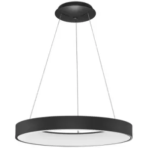 Image of Bancroft 60cm Integrated LED Pendant Ceiling Light Sandy Black Aluminium LED 50W 3250Lm 3000K - Merano