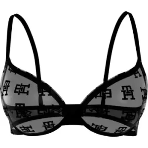 Image of TOMMY HILFIGER Demi-Bra Mesh Monogram - Black