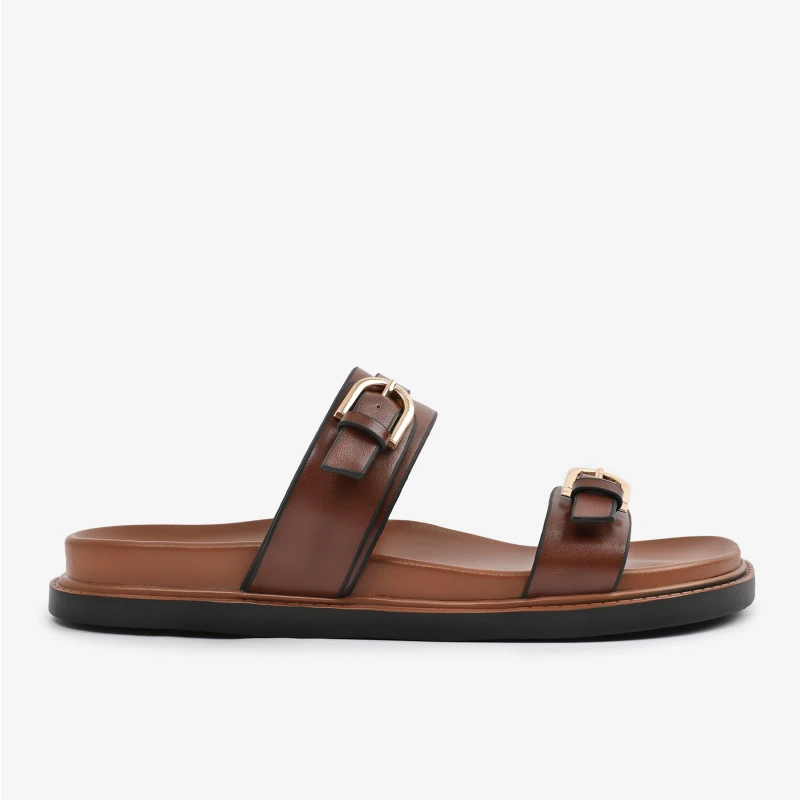 Image of Wheres That From TanPU Abrina Flatform Sandal Wit Tan female 3