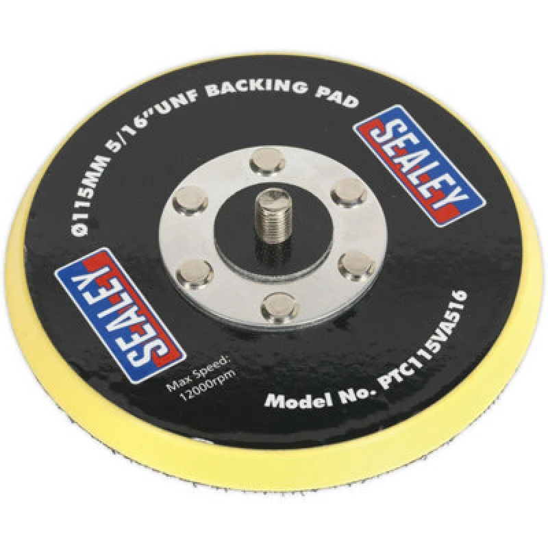 Image of Loops 115mm Hook and Loop Backing Pad - 5/16 Inch UNF Thread - Buffing and Polishing Multi