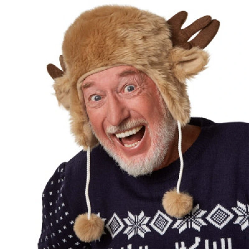 Image of Tectake Cosy Reindeer Hat - One Size Fits All - Brown