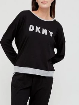 Image of DKNY Logo Lounge Set - Black Size M Women