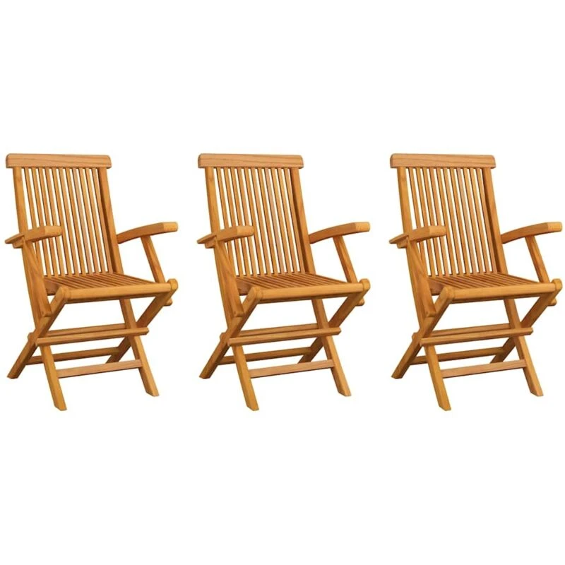 Image of VIDAXL Garden Chairs 3 pcs Solid Teak Wood Vidaxl 8720286141168