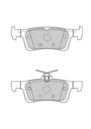 Image of Ferodo FDB4695 Brake Pad Set Rear Axle Premier Car
