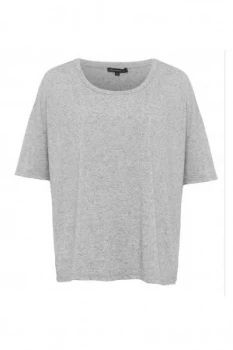 Image of French Connection Hetty Marl Oversized Jersey T Shirt Grey