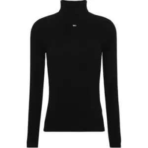 Image of Tommy Jeans Tjw Essential Turtleneck Sweater - Black