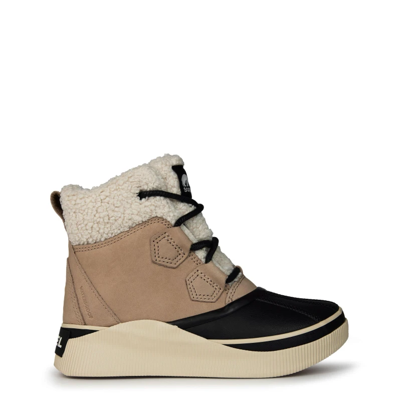 Image of Sorel Womens Out N About Chillz Waterproof Hiker Boots Omega Taupe female 4 (37)