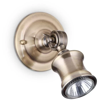 Image of Ideal Lux Barber - 1 Light Wall Light Burnished Finish, GU10