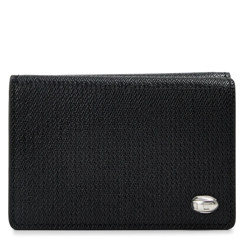 Image of Diesel Mens Tri Fold Card Holder Black male Adults