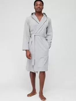 Image of BOSS Bodywear Identify Hooded Robe, Grey, Size L, Men
