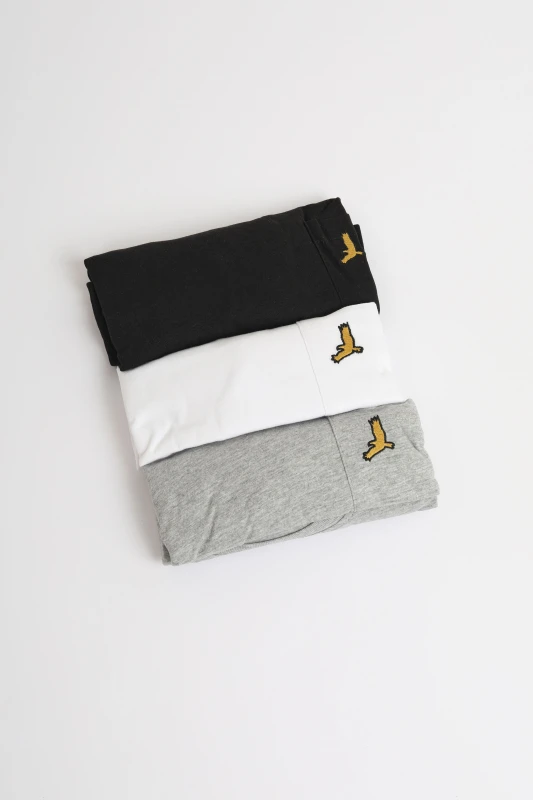 Image of Brave Soul 3 Pack Crew Neck T-Shirts White male