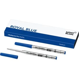 Image of Mont Blanc Royal Blue Ball Pen Twin Pack Refill - Medium Nib