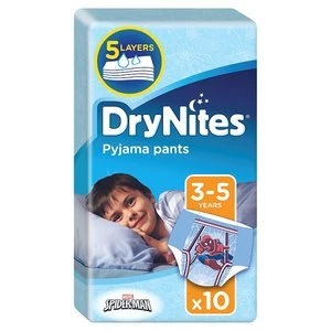 Image of Huggies DryNites 3-5 years Boy Pyjama Pants x10