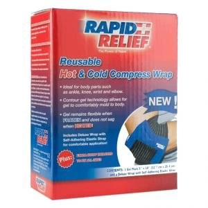 Image of Rapid Relief Universal Reusable HotCold Compress Wrap 5" x 10" Ref