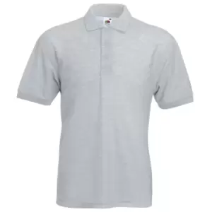 Image of Fruit Of The Loom Mens 65/35 Pique Short Sleeve Polo Shirt (XL) (Heather Grey)