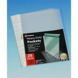 Image of Rexel Heavy Duty Top Opening Pocket 10x Packs of 25x