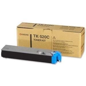 Image of Kyocera TK520C Cyan Laser Toner Ink Cartridge
