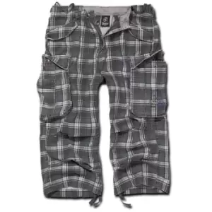 Image of Brandit Industry 3/4 Shorts, grey-purple Size M grey-purple, Size M